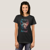 Sphynx Catは私の霊性動物毛なし猫ママDa Tシャツ (正面フル)