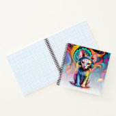 Sphynx Catヘッドフォンミュージックレインボーノートブック ノートブック (内部)