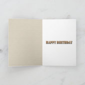 Sphynx Cat忍者ヴィンテージスタイルBlack金ゴールド誕生日 カード (内部)