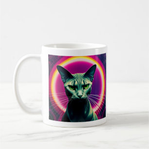 Sphynx cat.カラフル.通りアートデザイン コーヒーマグカップ