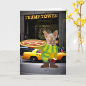 SPHYNX CAT – ピザ宅配誕生日カード カード (黄色い花)