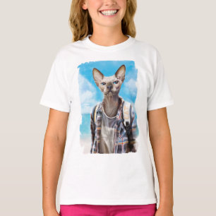 Sphynx cat.観光客。 tシャツ