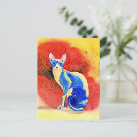 Sphynx Cat #1はがき ポストカード (スタンド正面)