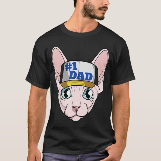 Sphynx Cat 1パパ父の日 Tシャツ (正面)