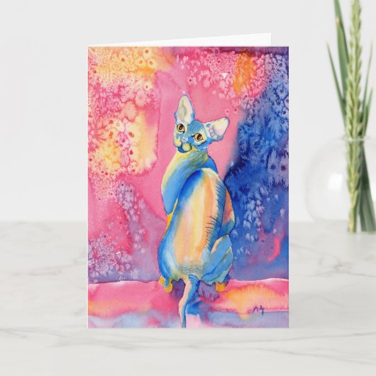 Sphynx Cat #2グリーティングカード カード (正面)