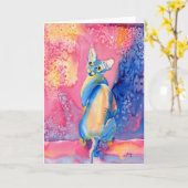 Sphynx Cat #2グリーティングカード カード (黄色い花)