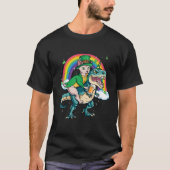 Sphynx Cat Beer Dino Rex Horn Rainbow Tシャツ (正面)