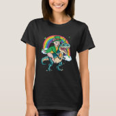 Sphynx Cat Beer Dino Rex Horn Rainbow Tシャツ (正面)