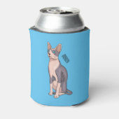 Sphynx cat cartoon illustration 缶クーラー (缶裏面)
