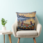 Sphynx Cat Christmas Boat Holiday クッション (椅子)