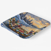 Sphynx Cat Christmas Boat Holiday ペーパープレート (傾斜あり)