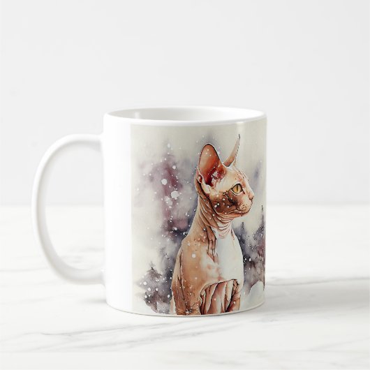 Sphynx Cat Coffee Mug コーヒーマグカップ (左)