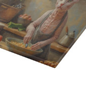 Sphynx Cat Cooking in Kitchen カッティングボード (角)