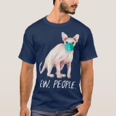 SPHYNX CAT EW PEOPLE CAT着用顔マスク Tシャツ (正面)
