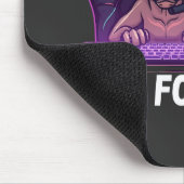 Sphynx Cat Gamer Full Focus Neon Art マウスパッド (コーナー)