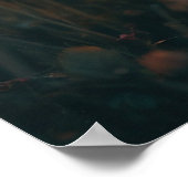 Sphynx Cat Gazing Sky – Vibrant Floral Art ポスター (角)