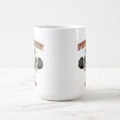 Sphynx Cat Gym Buddy Cartoon Fitness Art コーヒーマグカップ (中央)