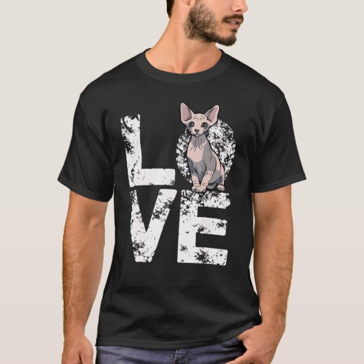 Sphynx Cat Hairless Cat Owner Valentines Day Tシャツ (正面)