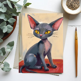 Sphynx Cat | Hairless Cat Pet Watercolor ポストカード