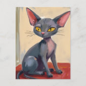 Sphynx Cat | Hairless Cat Pet Watercolor ポストカード (正面)