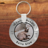 Sphynx Cat Memorial Silver Remembrance Art キーホルダー (正面)