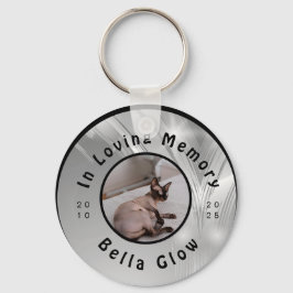 Sphynx Cat Memorial Silver Remembrance Art キーホルダー