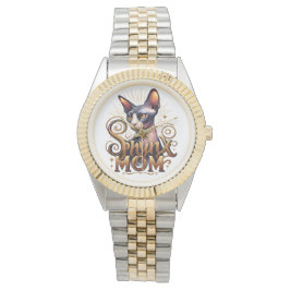 Sphynx Cat Mom Watch Mother's Day Silver金ゴールド 腕時計
