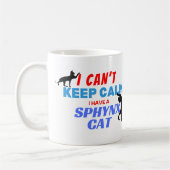 Sphynx Cat Mug私は穏やかな保引用文 コーヒーマグカップ (左)