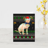 Sphynx Cat Ugly Christmas Sweaters Holiday Santa C カード (黄色い花)