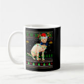 Sphynx Cat Ugly Christmas Sweaters Holiday Santa C コーヒーマグカップ (左)