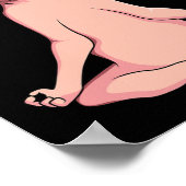 Sphynx Cat Yoga Meditation Brider Hairless Pet Lo ポスター (角)