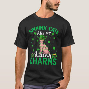 Sphynx Cats Are My Lucky Cats Sphynx Cat St Patr Tシャツ