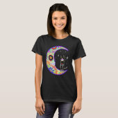 Sphynx Dia de Los Muertos Skeleton Sugar Skull Tシャツ (正面フル)