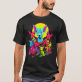 Sphynx Hairless Cat Abstract Art Tシャツ (正面)