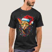 Sphynx Hairless Cat Christmas Tシャツ (正面)