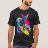 Sphynx Hairless Cat Surfing Tシャツ (正面)
