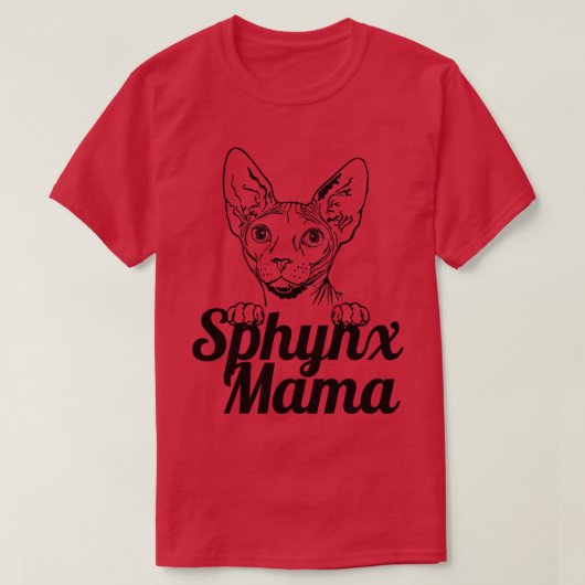 Sphynx Mama Dark Cat Cats Sphynx Mom Sphynx Mum Tシャツ (デザイン正面)