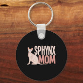 Sphynx Mom Cat Sphinx Hairless Cat Owner キーホルダー (正面)