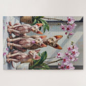 Sphynx Orchid Botanical Art ジグソーパズル (横)