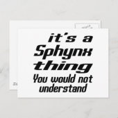 Sphynx Thingデザイン ポストカード (正面/裏面)