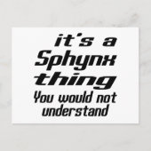 Sphynx Thingデザイン ポストカード (正面)