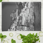 Spiaggia di Positano Marina Grande 1 - BW キッチンタオル (折り畳み)