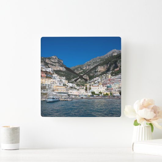 Spiaggia di Positano Marina Grande 2 スクエア壁時計 (ホーム)