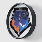 Spicaミッションパッチ付きウォールクロック 壁時計 (傾斜)