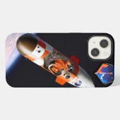 Spica Mission Patchと宇宙飛行士の電話カバー iPhoneケース (裏面横)