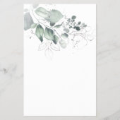 SpiceゲームカードのWatercolorブライダルシャワー名 チラシ (裏面)