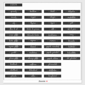 Spice Jarラベル シール