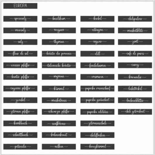 Spice Jarラベル シール (正面)