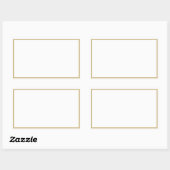 Spice jar金ゴールド縁ど空白の長方形ラベル 長方形シール (シート)