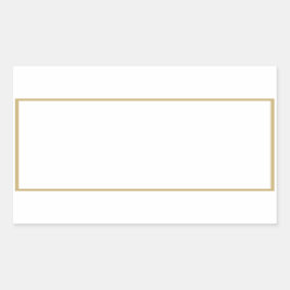 Spice jar金ゴールド縁ど空白の長方形ラベル 長方形シール